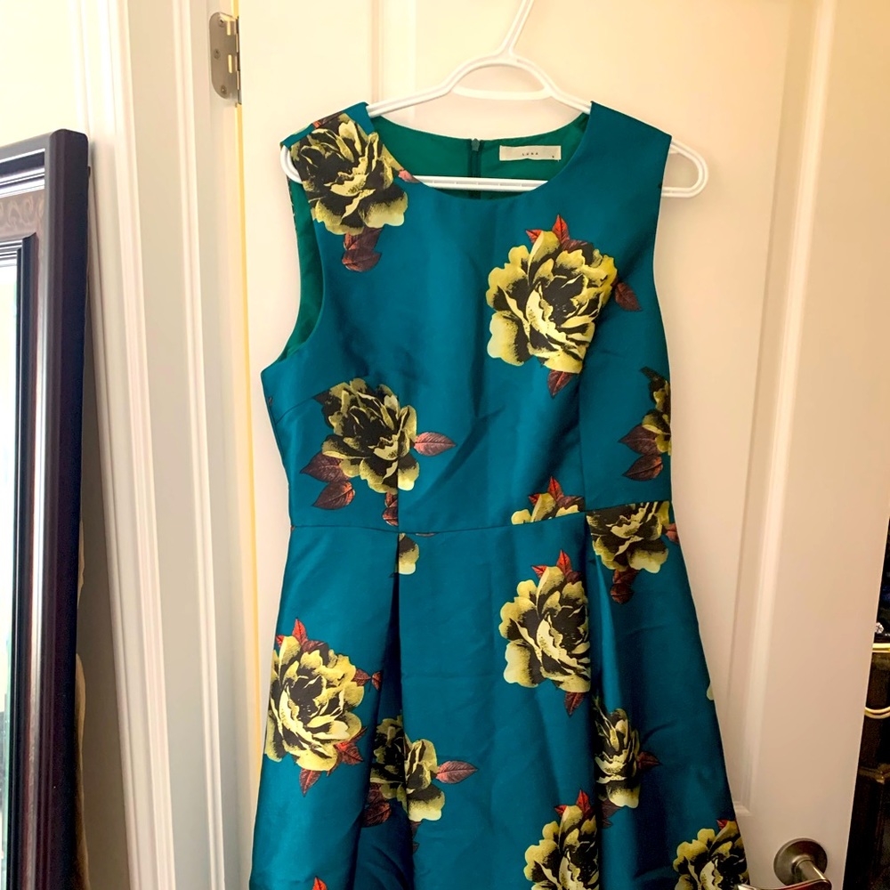 Luna Dress Green and Floral Size Medium